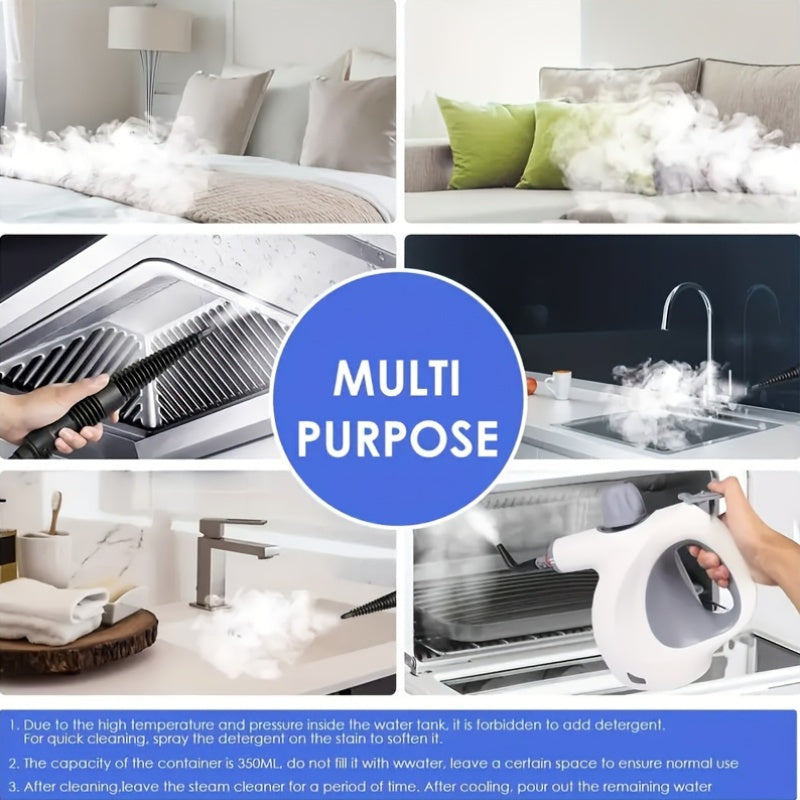 ISSELL® Steam Shot™ OmniReach handheld portable steam cleaner for tile, grout, windows, bathrooms, kitchens, fabric steaming tool, includes 10 tools