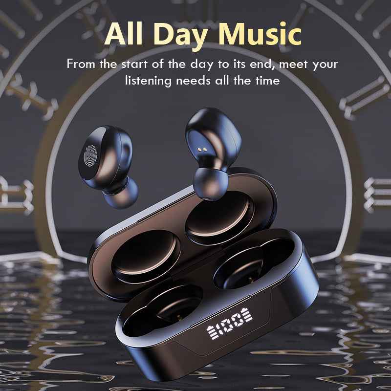 Private Model Mini Bluetooth Headset With Battery Display Touch