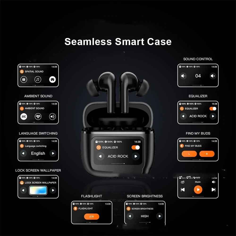 Wireless Noise Reduction Touch Color Screen Bluetooth Headset