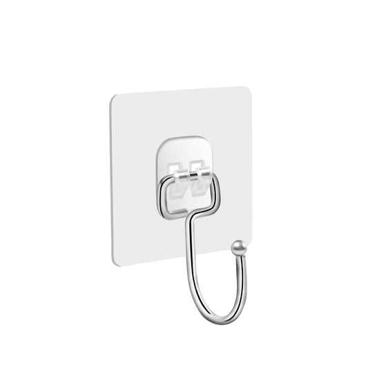 Large Adhesive Hooks for Hanging Heavy Duty Wall Hooks Self Adhesive Towel Coat Hooks Waterproof Transparent Hook for Bathroom Shower Kitchen Keys Door Outdoor Home Improvement Utility Hook 12 Pack