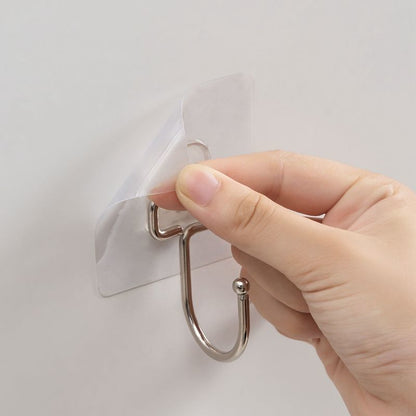 خطافات لاصقة كبيرة لتعليق الملابس، خطافات جدارية شديدة التحمل، خطافات لاصقة ذاتية للمناشف والمعاطف، خطافات شفافة مقاومة للماء للحمام والدش والمطبخ والمفاتيح والأبواب والأماكن الخارجية، خطافات متعددة الاستخدامات لتحسين المنزل، عبوة من 12 قطعة