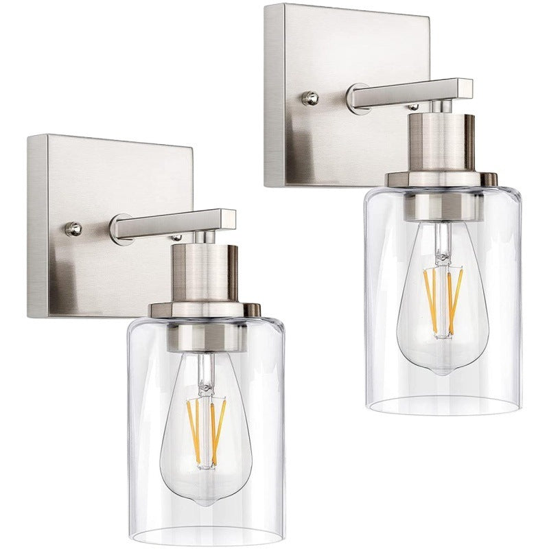 مصابيح جدارية خارجية، فوانيس خارجية مقاومة للماء، مصابيح جدارية للشرفات مزودة بمقابس E26 وأغطية زجاجية، مصابيح جدارية عصرية باللون الأسود غير اللامع للفناء والمدخل الأمامي، عبوة من قطعتين