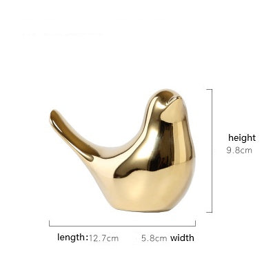Golden bird soft decorations