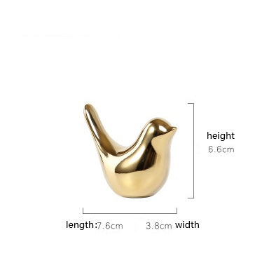 Golden bird soft decorations