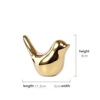 Golden bird soft decorations