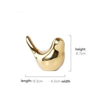 Golden bird soft decorations