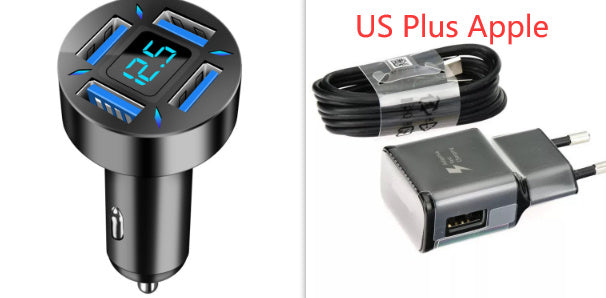 شاحن سيارة بأربعة منافذ USB