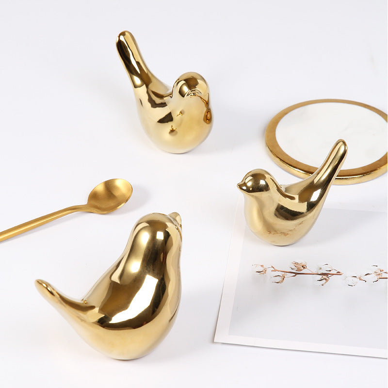 Golden bird soft decorations