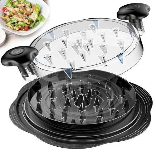 Chicken Shredder Tool Twist for Kitchen, Manual Chicken Breast Grinder Machine for Ground Food, Meat & Vegetables (Elegant Black)