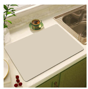 حصيرة تجفيف الأطباق لسطح المطبخ، مقاس 12 × 19 بوصة، مزودة بظهر مطاطي مانع للانزلاق، تخفي البقع ومقاومة للامتصاص، مناسبة لسطح المطبخ، حصيرة تجفيف لرفوف تجفيف الأطباق وآلات القهوة (رمادي)