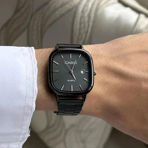 Casio Watch Silver + Blue – كاسيو ووتش فضي + أزرق