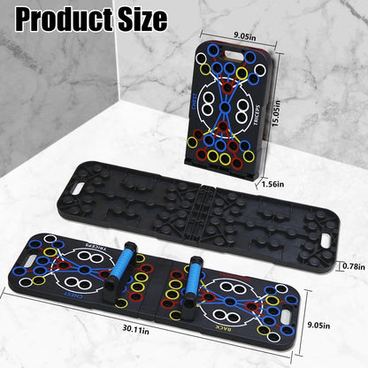 Multifunctional Push Up Board Home Strength Training Equipment With 15 Fitness Accessories Pilates Bar Resistance Band Roller Wheel Full Body Workout Home Gym Equipment