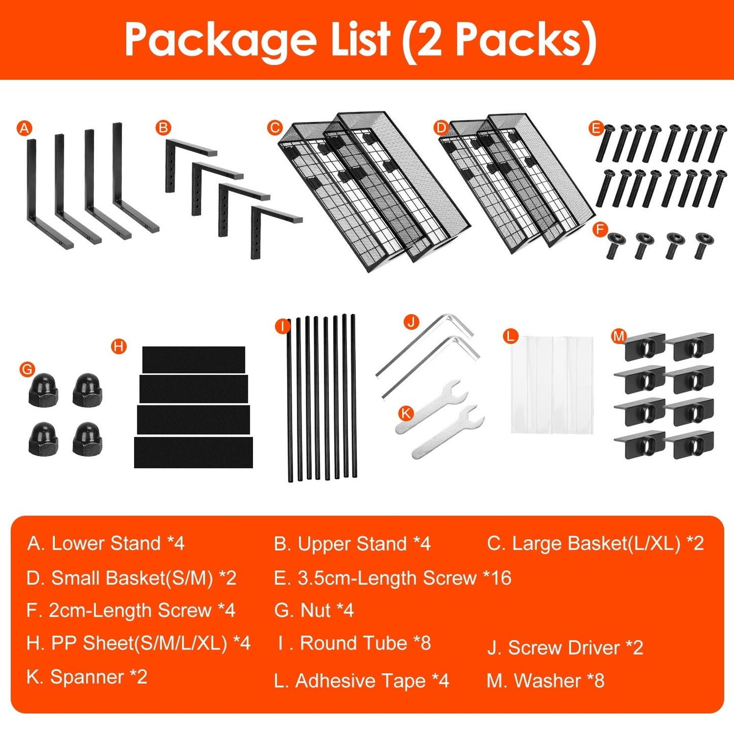 2 Pack Multi-Purpose Pull-Out Storage Organizers, Under Sink Organizers and Storage for Bathroom & Kitchen, Under Cabinet Organizers and storage, 12.8 Inch, Black