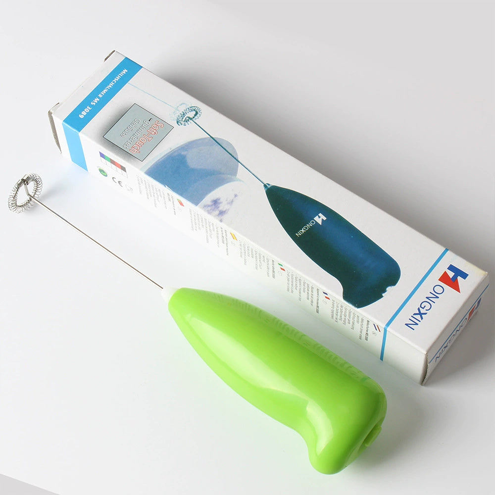 ulay Kitchen Powerful Milk Frother Wand With 2 Duracell Batteries - Ultra Fast Handheld Drink Mixer - Electric Whisk Foam Maker for Coffee, Lattes, Cappuccino, Matcha, Hot Chocolate & Creamer - Black