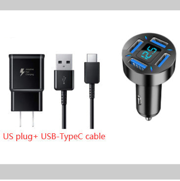 شاحن سيارة بأربعة منافذ USB