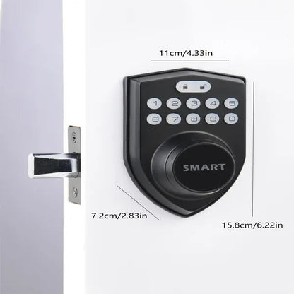 keyless Entry Door Lock deadbolt with Handle Set- Front Door Fingerprint Smart Locks with 2 Lever Handles-Keypad Code Deadbolt -App Control,Auto Lock,Easy to Install