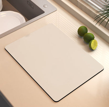 حصيرة تجفيف الأطباق لسطح المطبخ، مقاس 12 × 19 بوصة، مزودة بظهر مطاطي مانع للانزلاق، تخفي البقع ومقاومة للامتصاص، مناسبة لسطح المطبخ، حصيرة تجفيف لرفوف تجفيف الأطباق وآلات القهوة (رمادي)